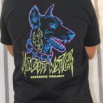 Night Watch-Neon Dog | Black T-shirt