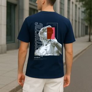 Red Aesthetic Statue || Navy Blue
