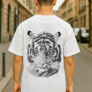 Street Tiger Backprint Tee || White